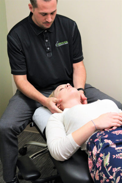 Dr. Brian Adjustment with a Patient Image